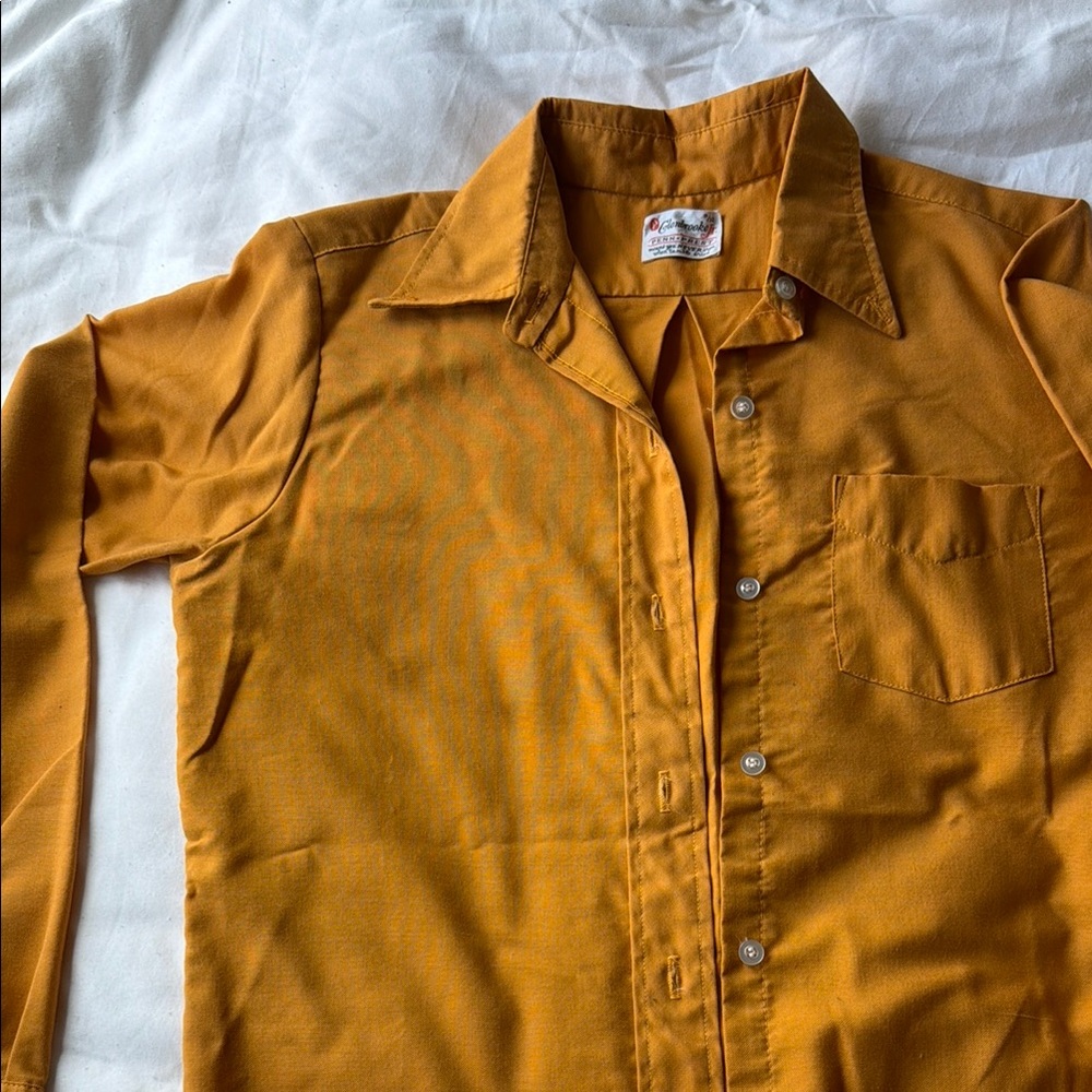 Golden Button-Up Blouse